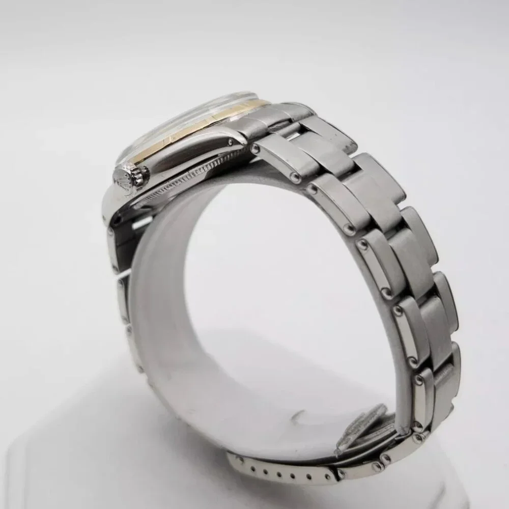Vintage Rolex 34mm 18k Yellow Gold Stainless Steel Mens Watch